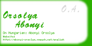 orsolya abonyi business card